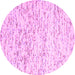 Round Solid Pink Modern Rug, con2100pnk