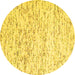 Round Solid Yellow Modern Rug, con2100yw