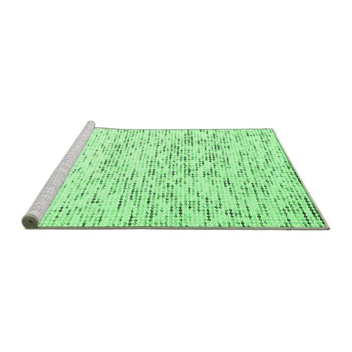 Sideview of Machine Washable Solid Emerald Green Modern Area Rugs, wshcon2100emgrn