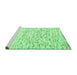 Sideview of Machine Washable Solid Emerald Green Modern Area Rugs, wshcon2100emgrn