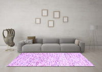 Machine Washable Solid Purple Modern Rug, wshcon2100pur