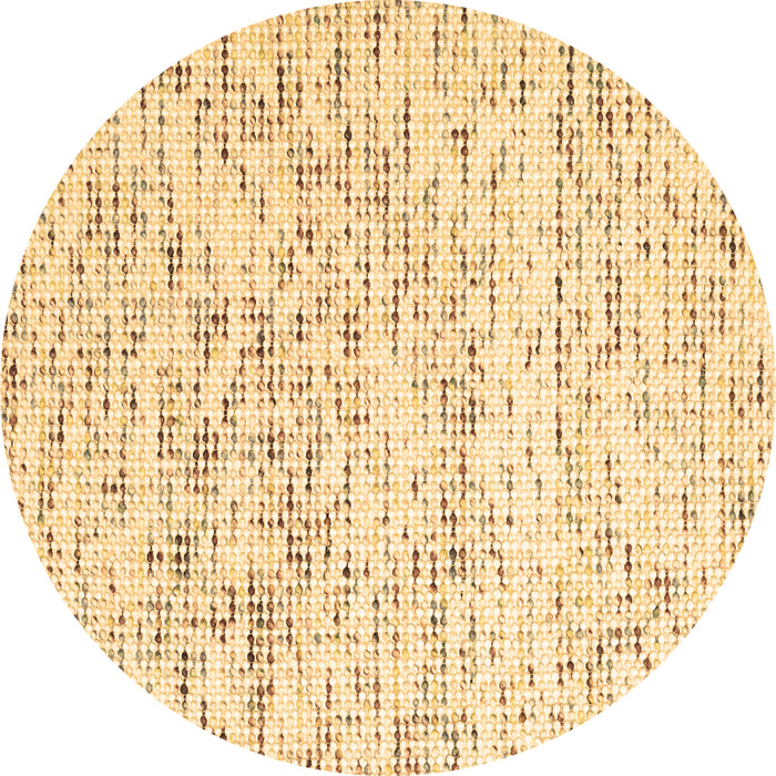 Round Machine Washable Solid Brown Modern Rug, wshcon2100brn