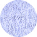 Round Solid Blue Modern Rug, con2101blu