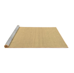 Sideview of Machine Washable Abstract Brown Contemporary Rug, wshcon2102brn