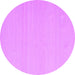 Round Abstract Pink Contemporary Rug, con2102pnk