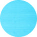 Round Abstract Light Blue Contemporary Rug, con2102lblu