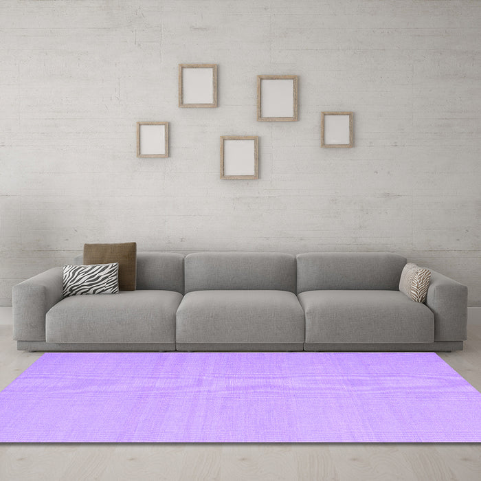 Machine Washable Abstract Purple Contemporary Area Rugs in a Living Room, wshcon2102pur