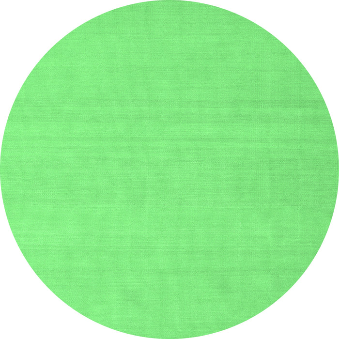 Round Abstract Emerald Green Contemporary Rug, con2102emgrn