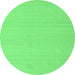 Round Abstract Emerald Green Contemporary Rug, con2102emgrn