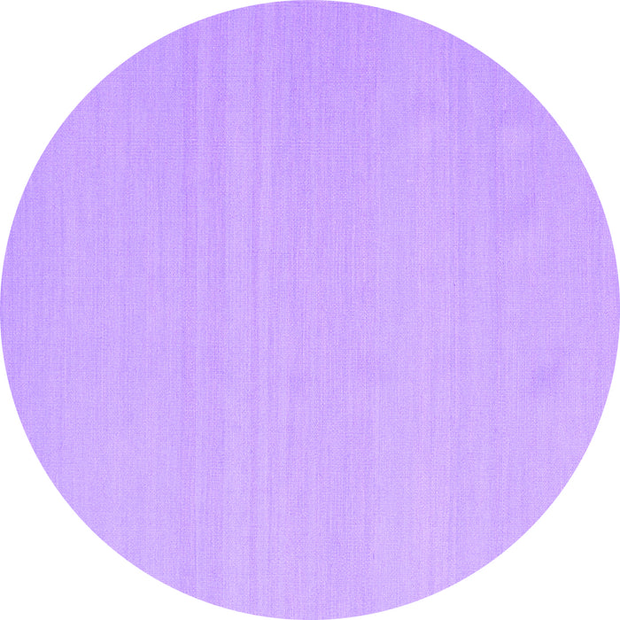 Round Abstract Purple Contemporary Rug, con2102pur