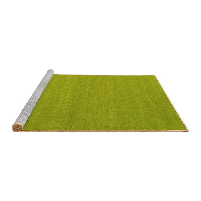 Sideview of Machine Washable Abstract Yellow Contemporary Rug, wshcon2103yw