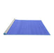 Sideview of Machine Washable Abstract Blue Contemporary Rug, wshcon2103blu