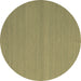 Round Abstract Brown Contemporary Rug, con2103brn