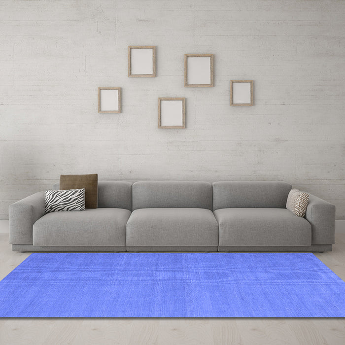 Machine Washable Abstract Blue Contemporary Rug in a Living Room, wshcon2103blu