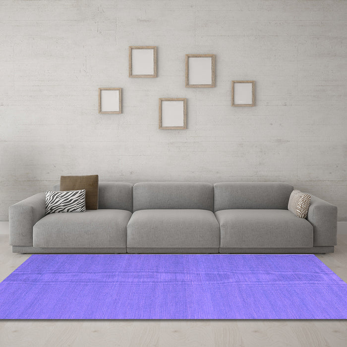Machine Washable Abstract Purple Contemporary Area Rugs in a Living Room, wshcon2103pur