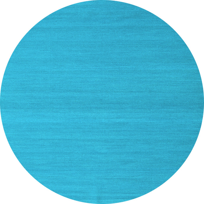 Round Abstract Light Blue Contemporary Rug, con2103lblu