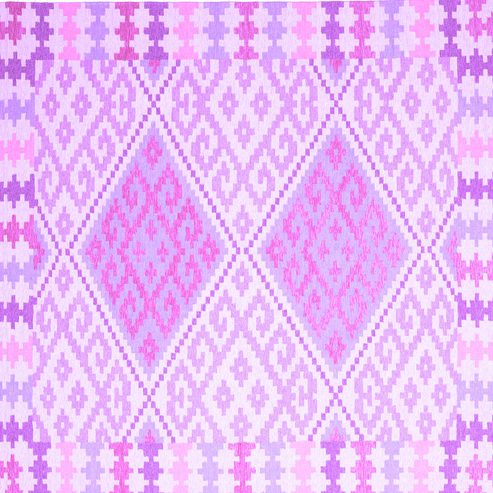 Square Southwestern Purple Country Rug, con2104pur