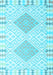 Southwestern Light Blue Country Rug, con2104lblu