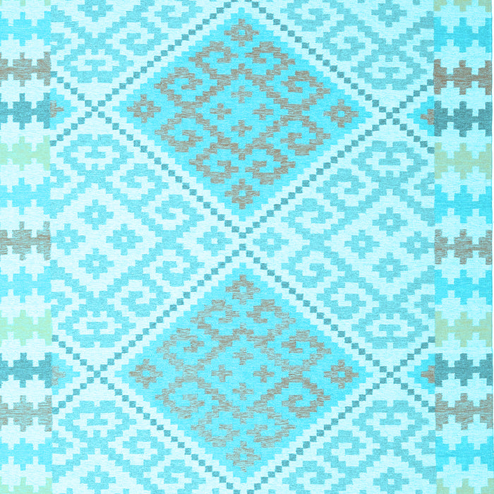 Southwestern Light Blue Country Rug, con2104lblu
