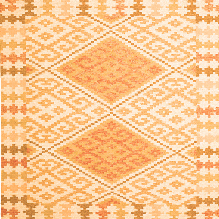 Serging Thickness of Southwestern Orange Country Rug, con2104org
