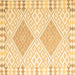 Square Southwestern Brown Country Rug, con2104brn