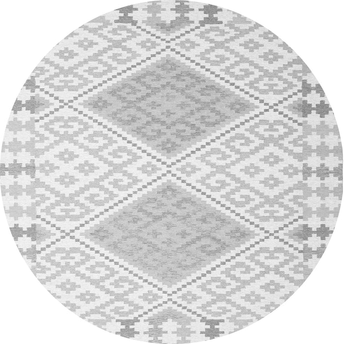 Machine Washable Southwestern Gray Country Rug, wshcon2104gry