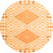 Square Southwestern Orange Country Rug, con2104org