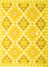 Machine Washable Southwestern Yellow Country Rug, wshcon2105yw