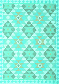 Southwestern Turquoise Country Rug, con2105turq