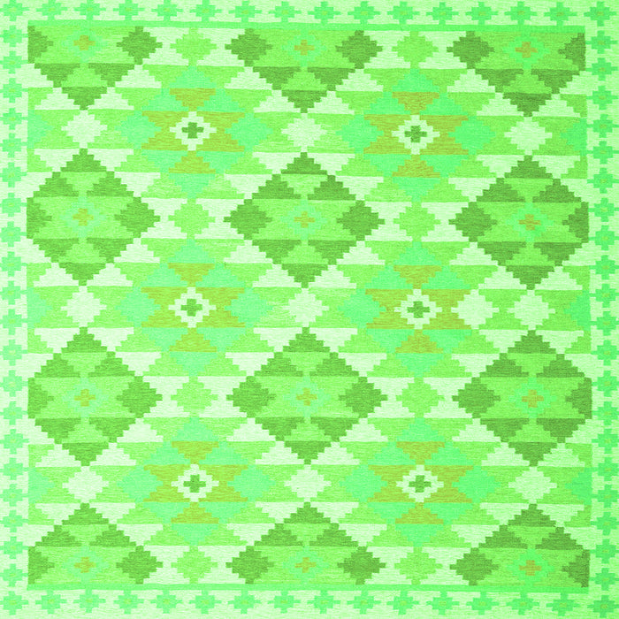 Serging Thickness of Southwestern Green Country Rug, con2105grn