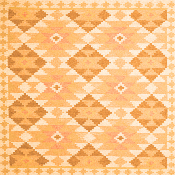 Serging Thickness of Southwestern Orange Country Rug, con2105org