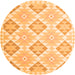 Square Southwestern Orange Country Rug, con2105org