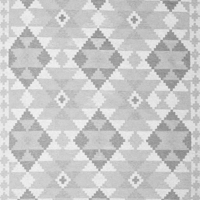 Serging Thickness of Machine Washable Southwestern Gray Country Rug, wshcon2105gry