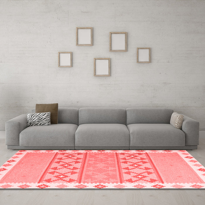 Contemporary Red Washable Rugs