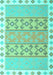 Abstract Turquoise Contemporary Rug, con2106turq