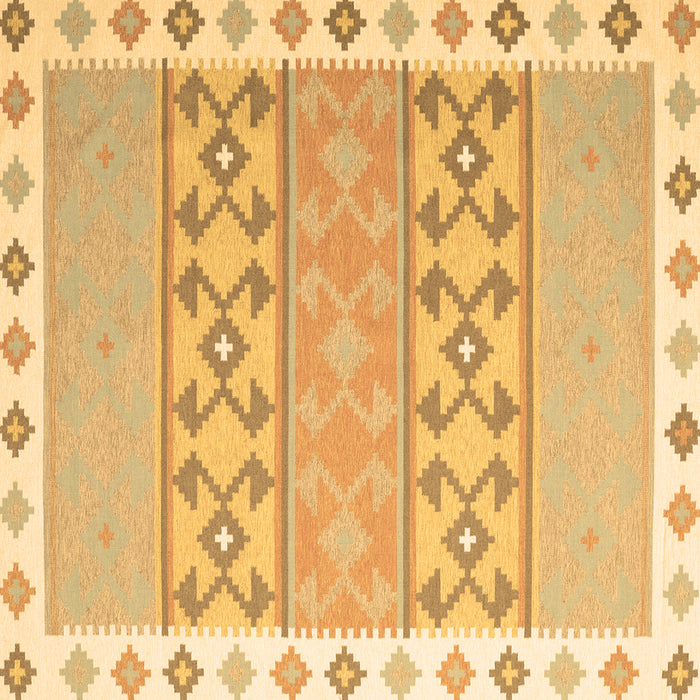 Round Machine Washable Abstract Brown Contemporary Rug, wshcon2106brn