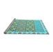 Sideview of Machine Washable Abstract Light Blue Contemporary Rug, wshcon2106lblu