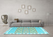 Machine Washable Abstract Light Blue Contemporary Rug in a Living Room, wshcon2106lblu