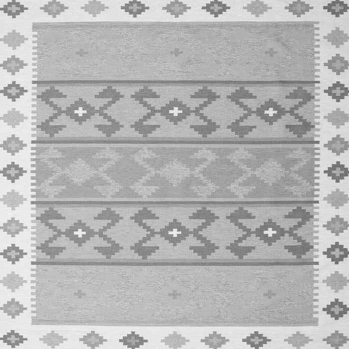 Serging Thickness of Abstract Gray Contemporary Rug, con2106gry