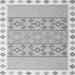 Serging Thickness of Abstract Gray Contemporary Rug, con2106gry