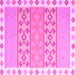 Square Abstract Pink Contemporary Rug, con2106pnk