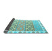 Sideview of Abstract Light Blue Contemporary Rug, con2106lblu