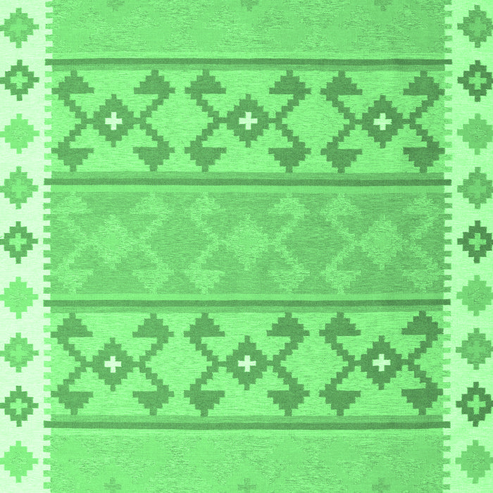 Machine Washable Abstract Emerald Green Contemporary Area Rugs, wshcon2106emgrn