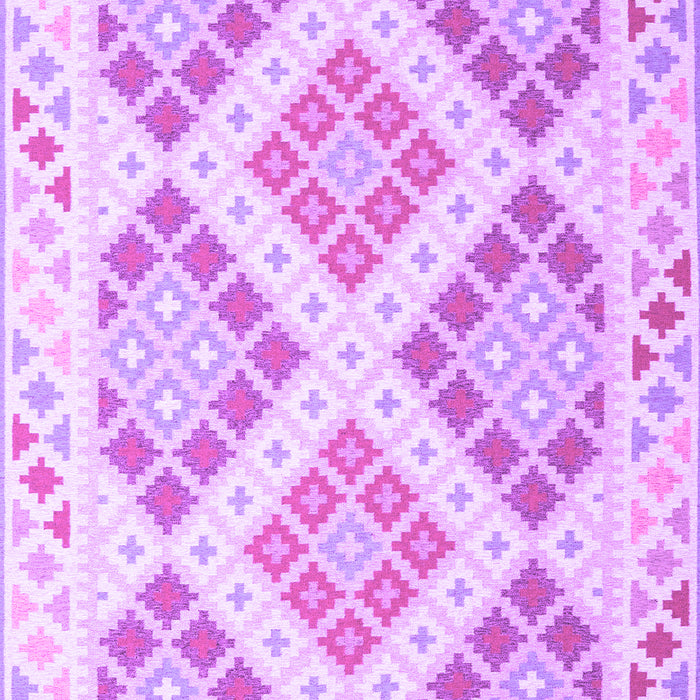 Machine Washable Southwestern Purple Country Area Rugs, wshcon2107pur
