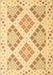 Machine Washable Southwestern Brown Country Rug, wshcon2107brn