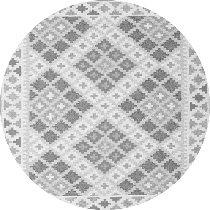 Square Southwestern Gray Country Rug, con2107gry