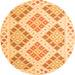 Square Southwestern Orange Country Rug, con2107org