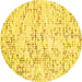 Round Solid Yellow Modern Rug, con2108yw