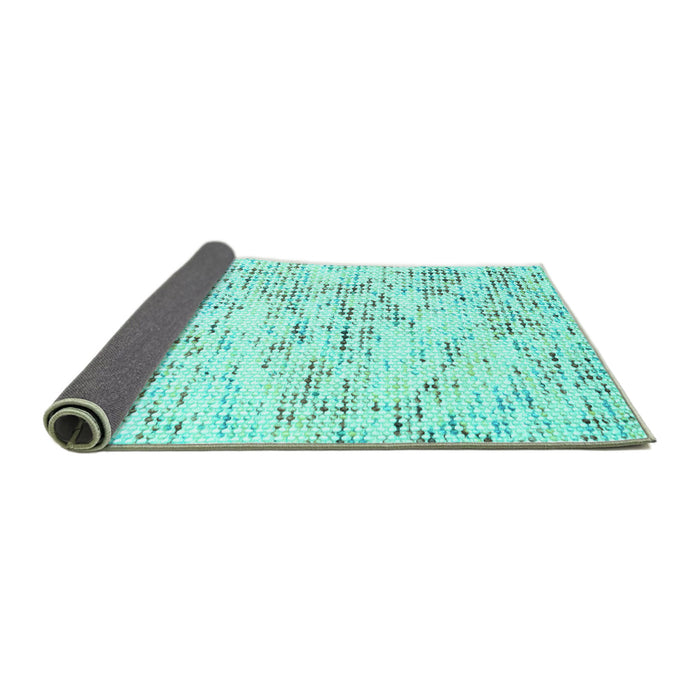 Sideview of Solid Turquoise Modern Rug, con2108turq