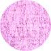 Round Solid Pink Modern Rug, con2108pnk